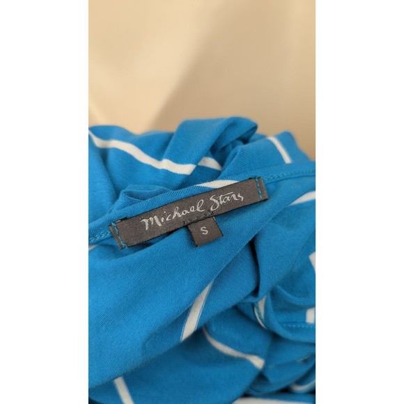 Michael Stars Harlow Stripe Island Atlantic Maxi Dress Aqua Blue Racerback S - Picture 8 of 9